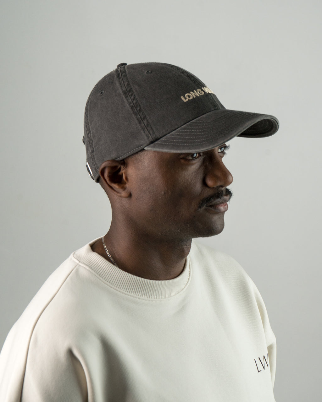 Grey & Cream Longwave Hat