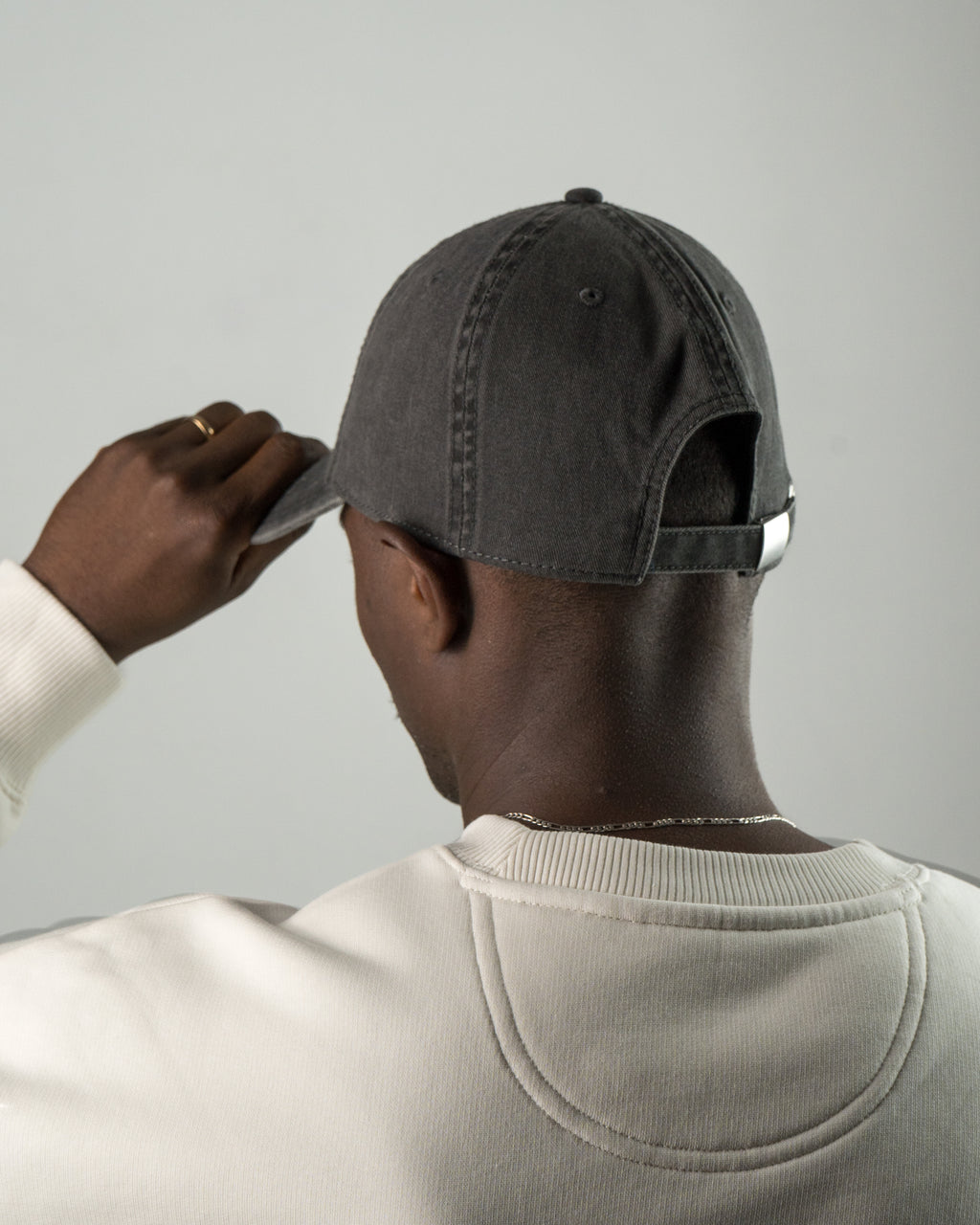 Grey & Cream Longwave Hat