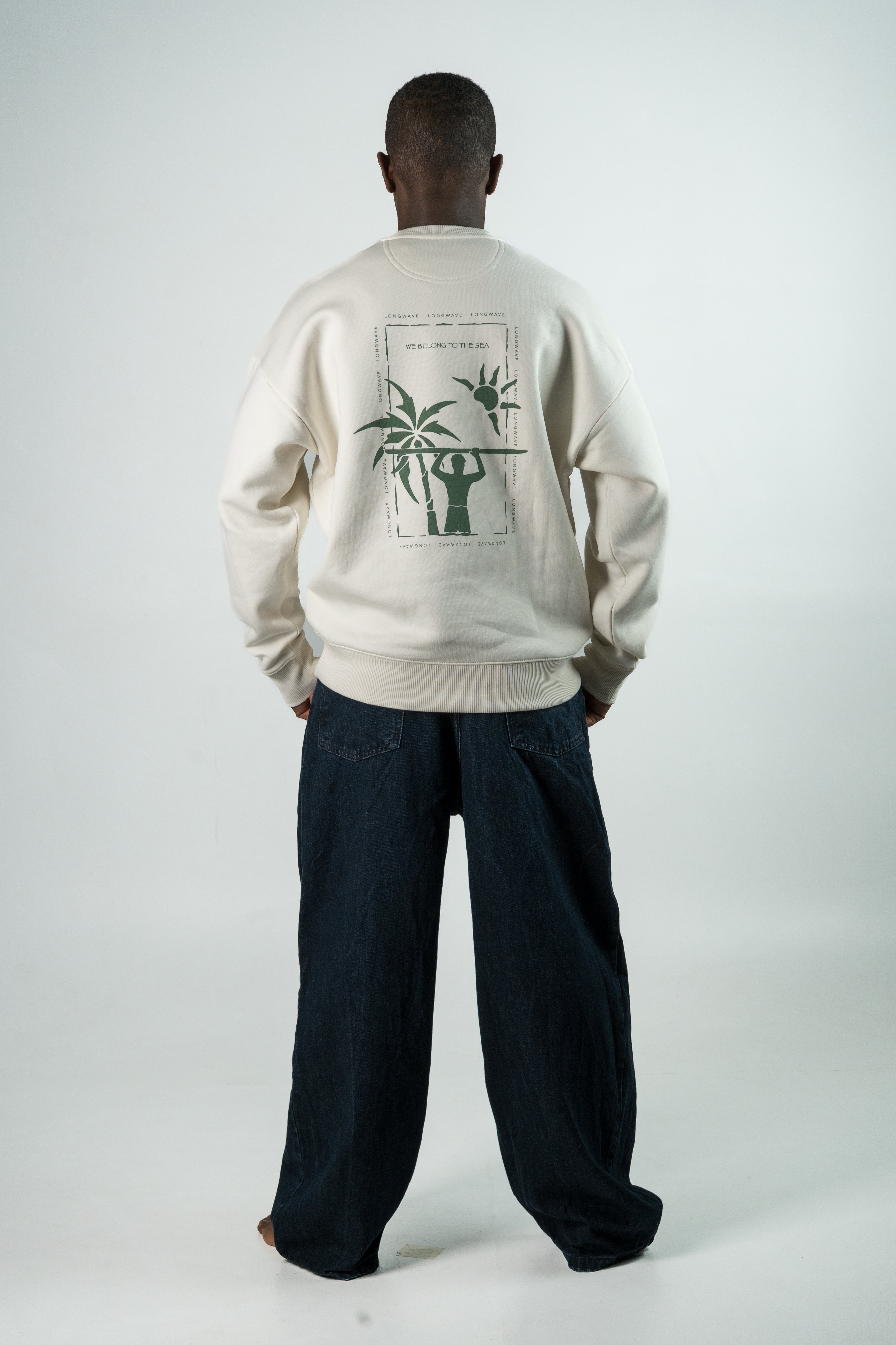 Tide Lines Ivory Sweatshirt