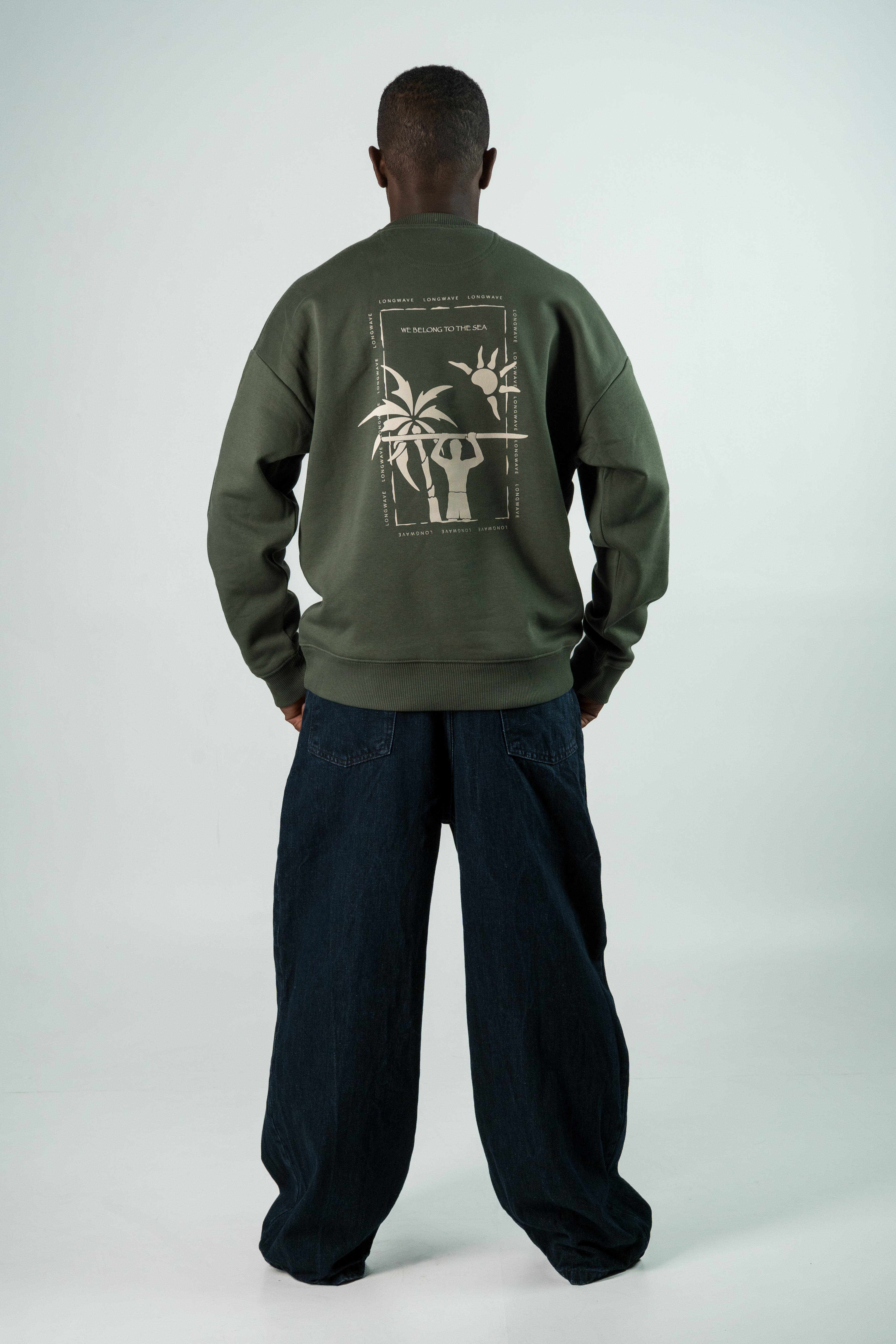 Tide Lines Green Sweatshirt
