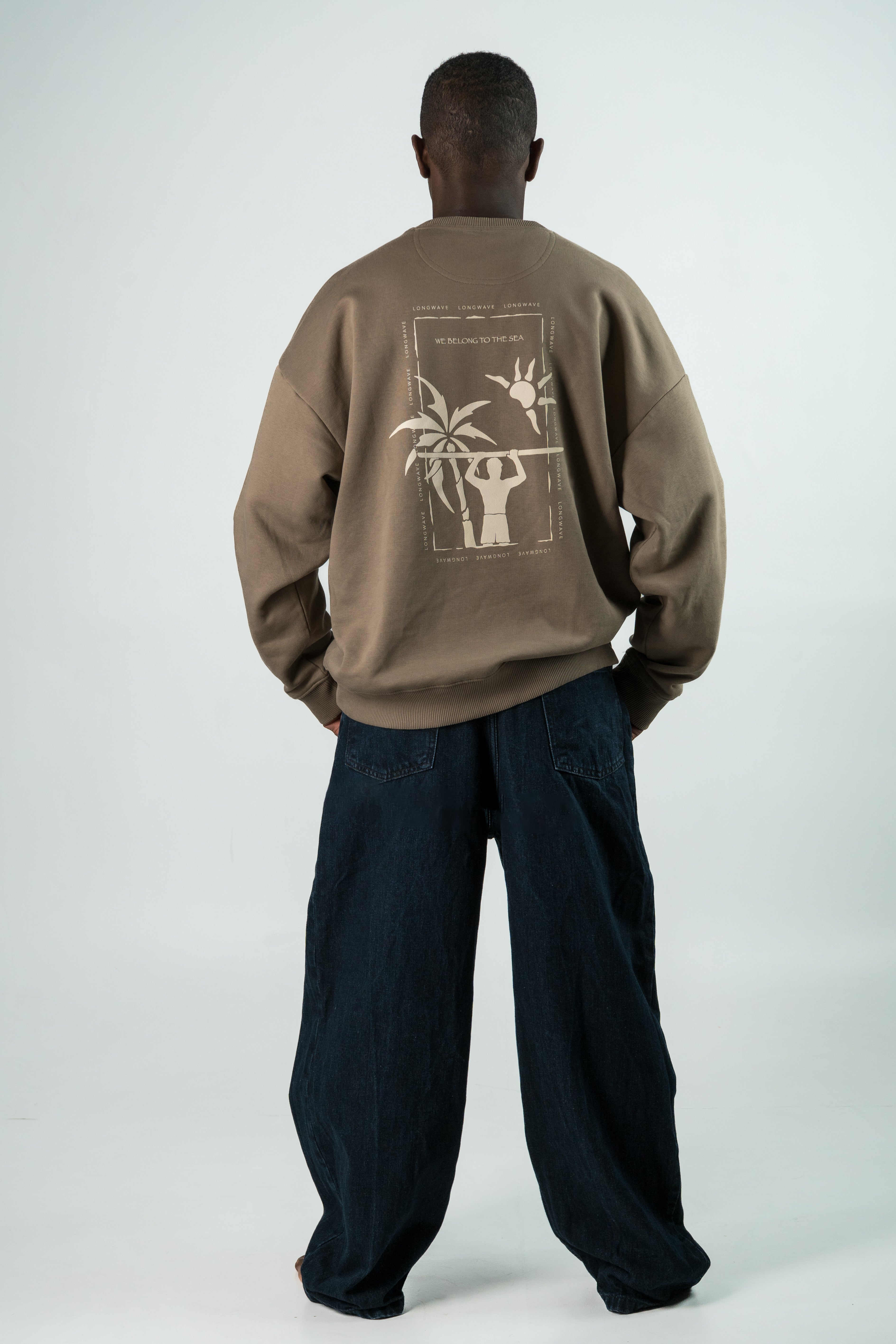 Tide Lines Brown Sweatshirt