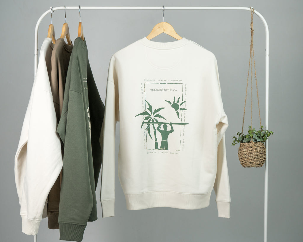 Tide Lines Ivory Sweatshirt