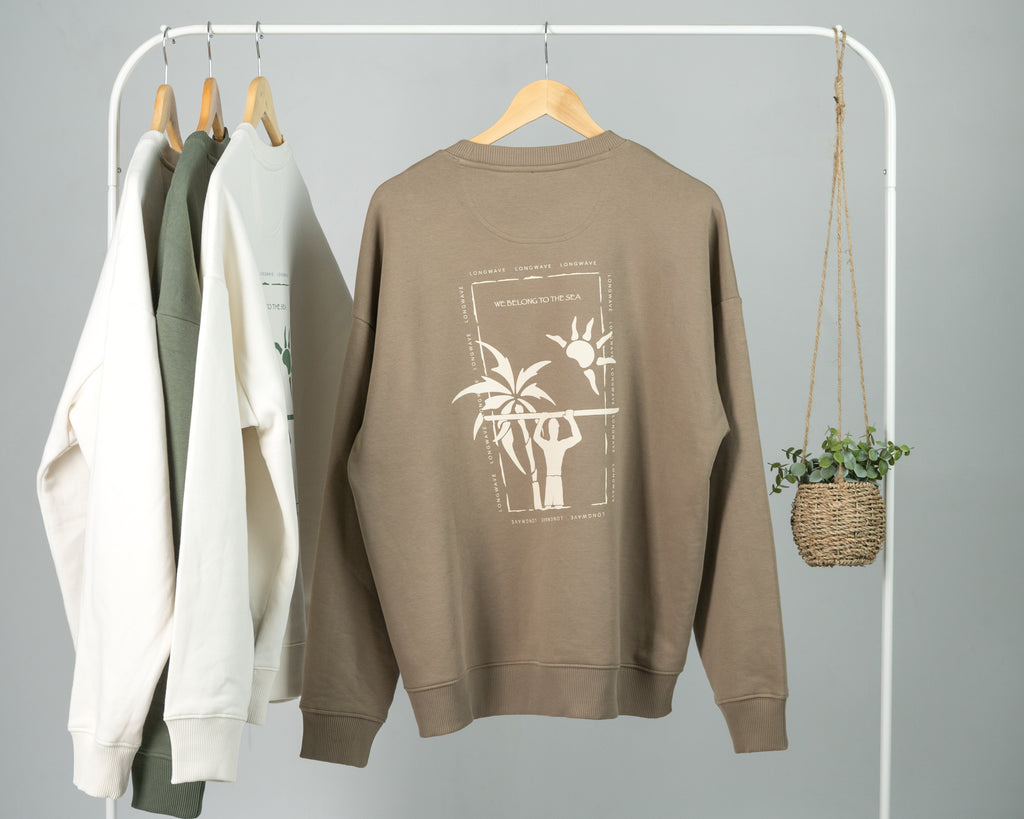 Tide Lines Brown Sweatshirt