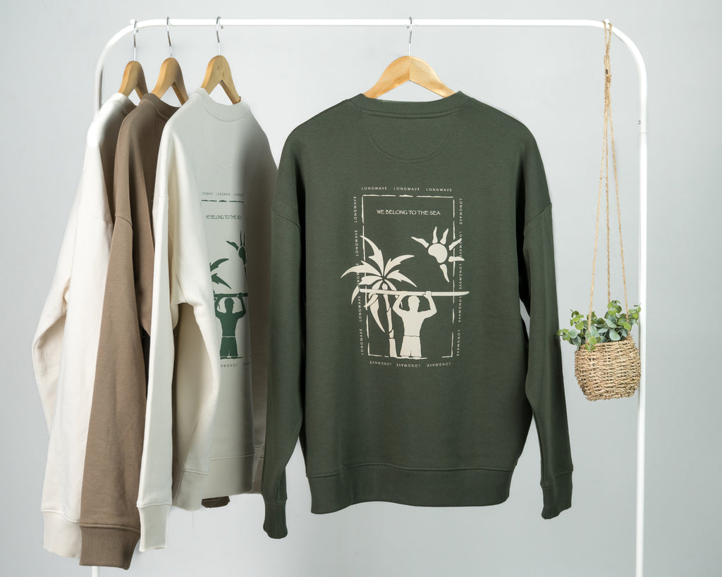 Tide Lines Green Sweatshirt